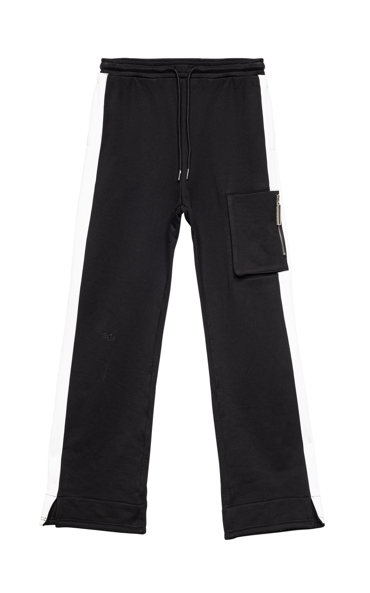 STRIPED CARGO LOUNGE PANTS IN BLACK – SPENCER BADU