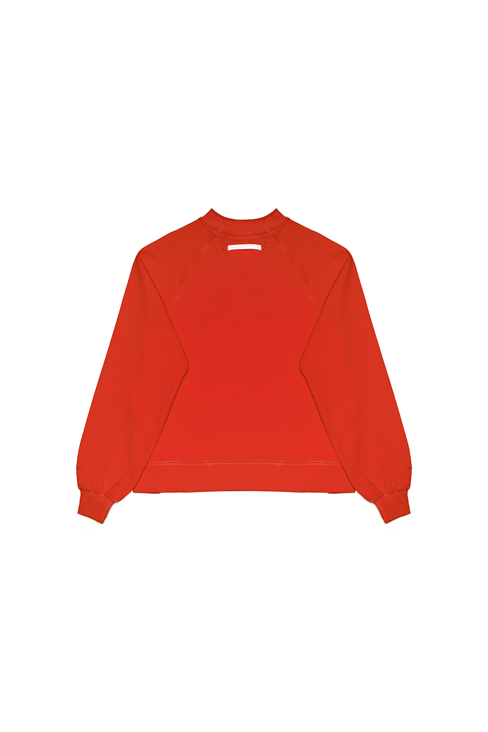 ASYMMETRICAL RAGLAN SWEATER IN RED