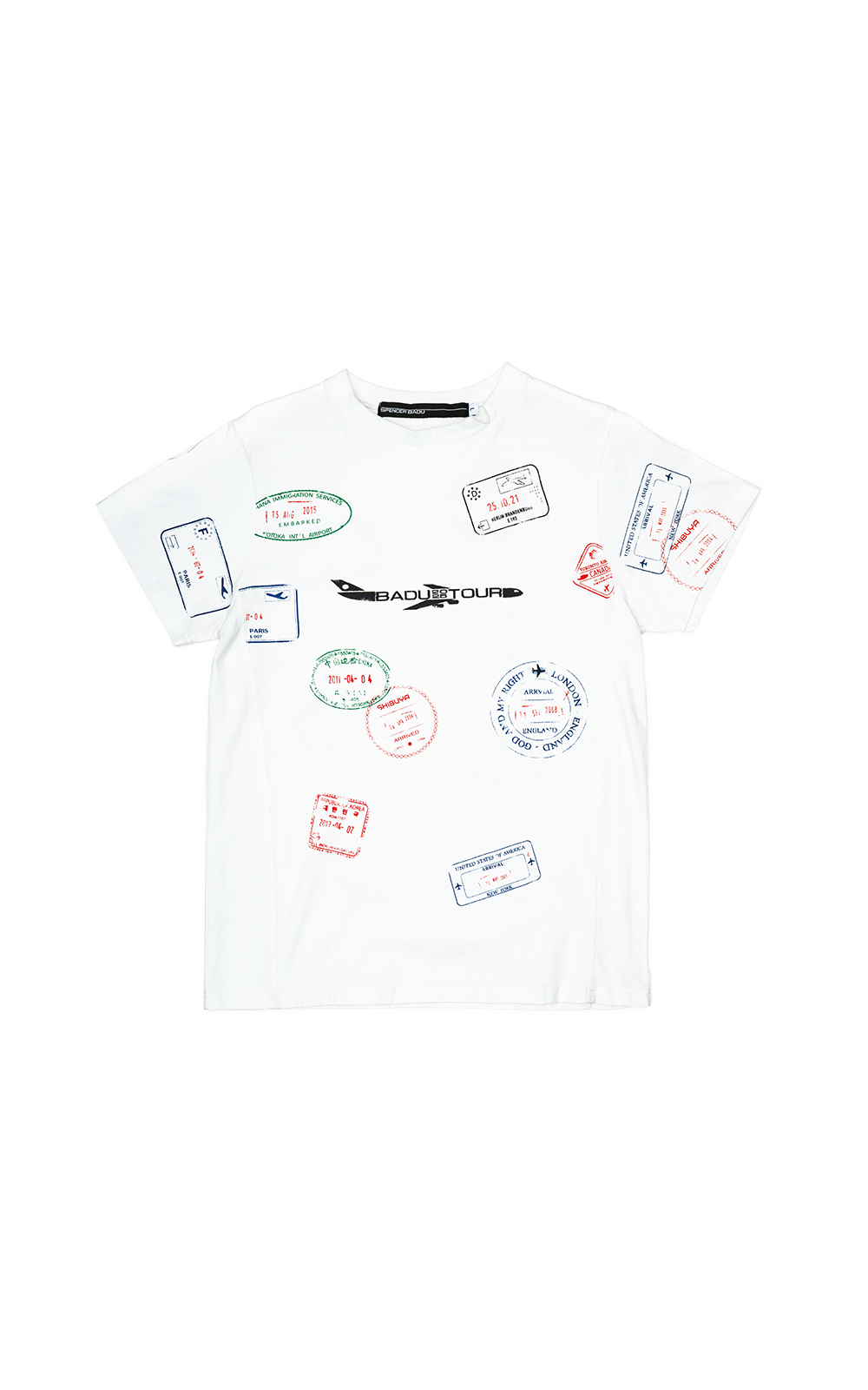 WHITE TRAVEL TINY FIT T-SHIRT – SPENCER BADU WHITE TRAVEL TINY FIT T-SHIRT – SPENCER BADU
