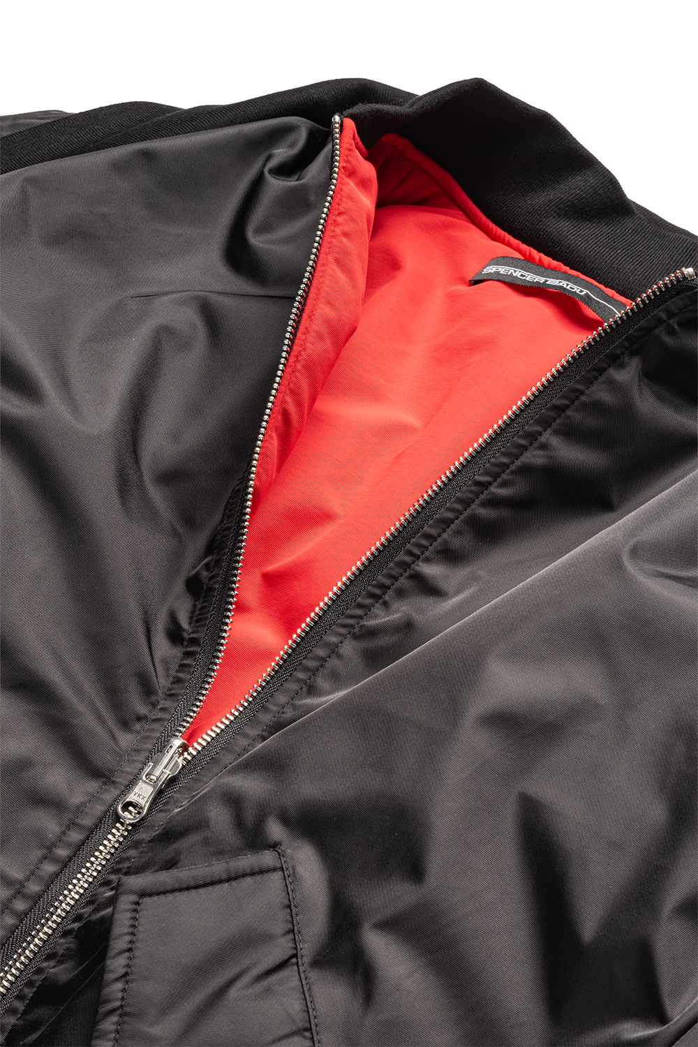 REVERSIBLE BOMBER JACKET IN BLACK