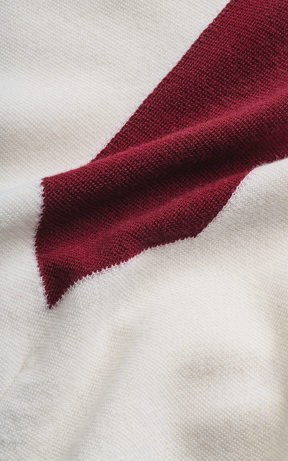 BURGUNDY KNIT TIE POLO