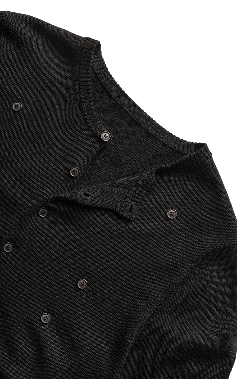 BLACK BUTTON CARDIGAN