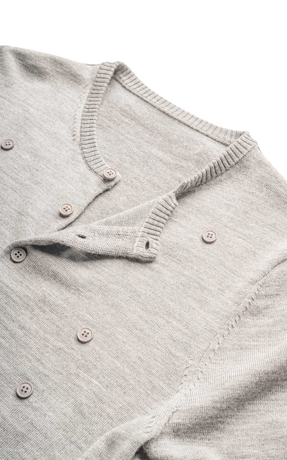 GRAY BUTTON CARDIGAN