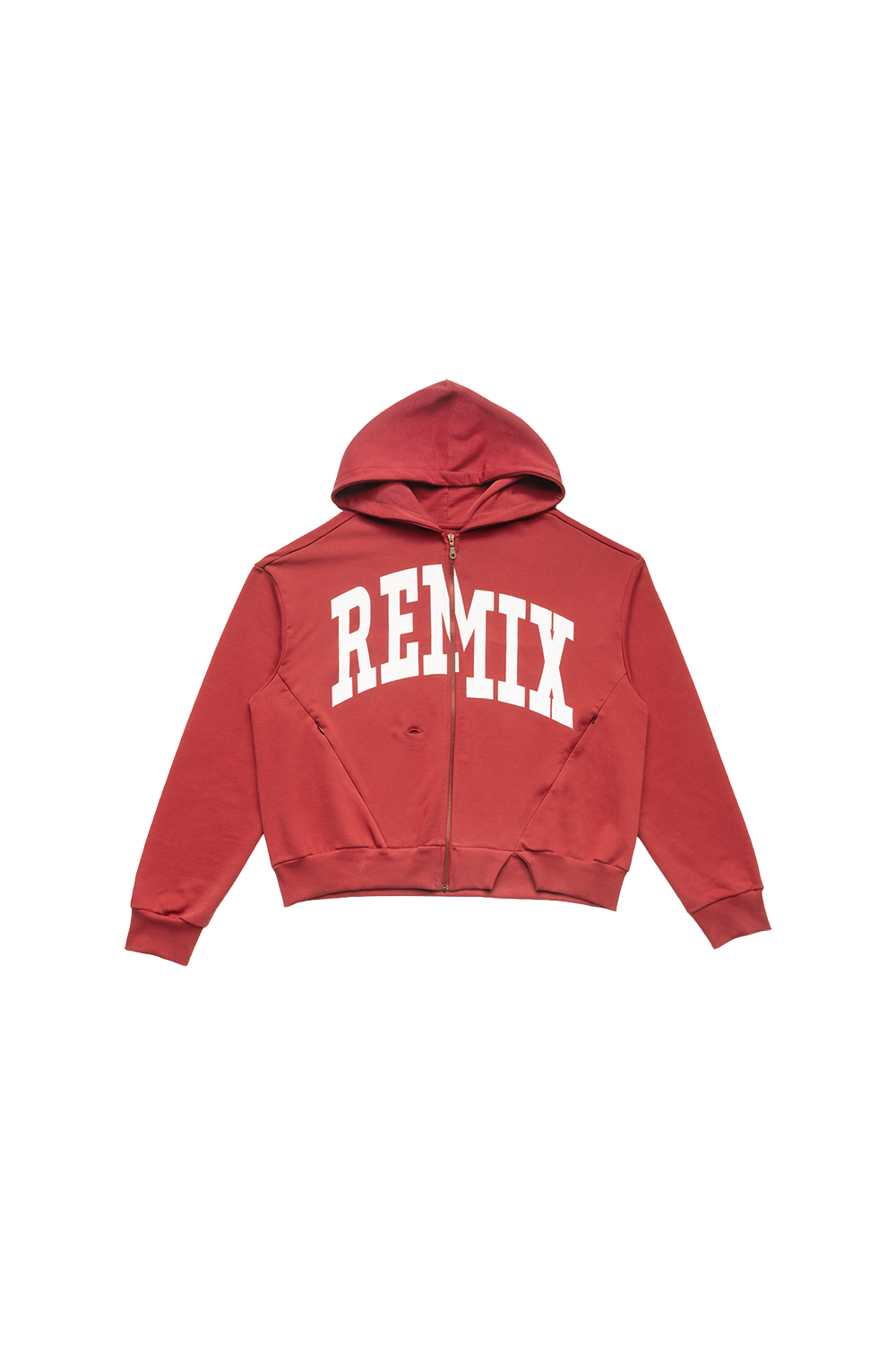 REMIX HOODIE IN BURGUNDY