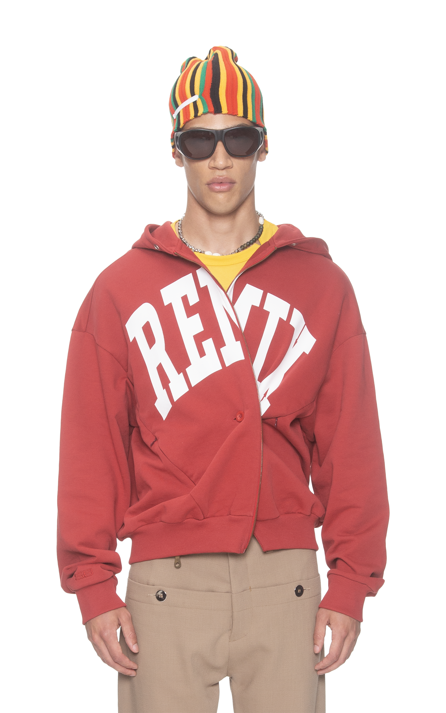 REMIX HOODIE IN BURGUNDY