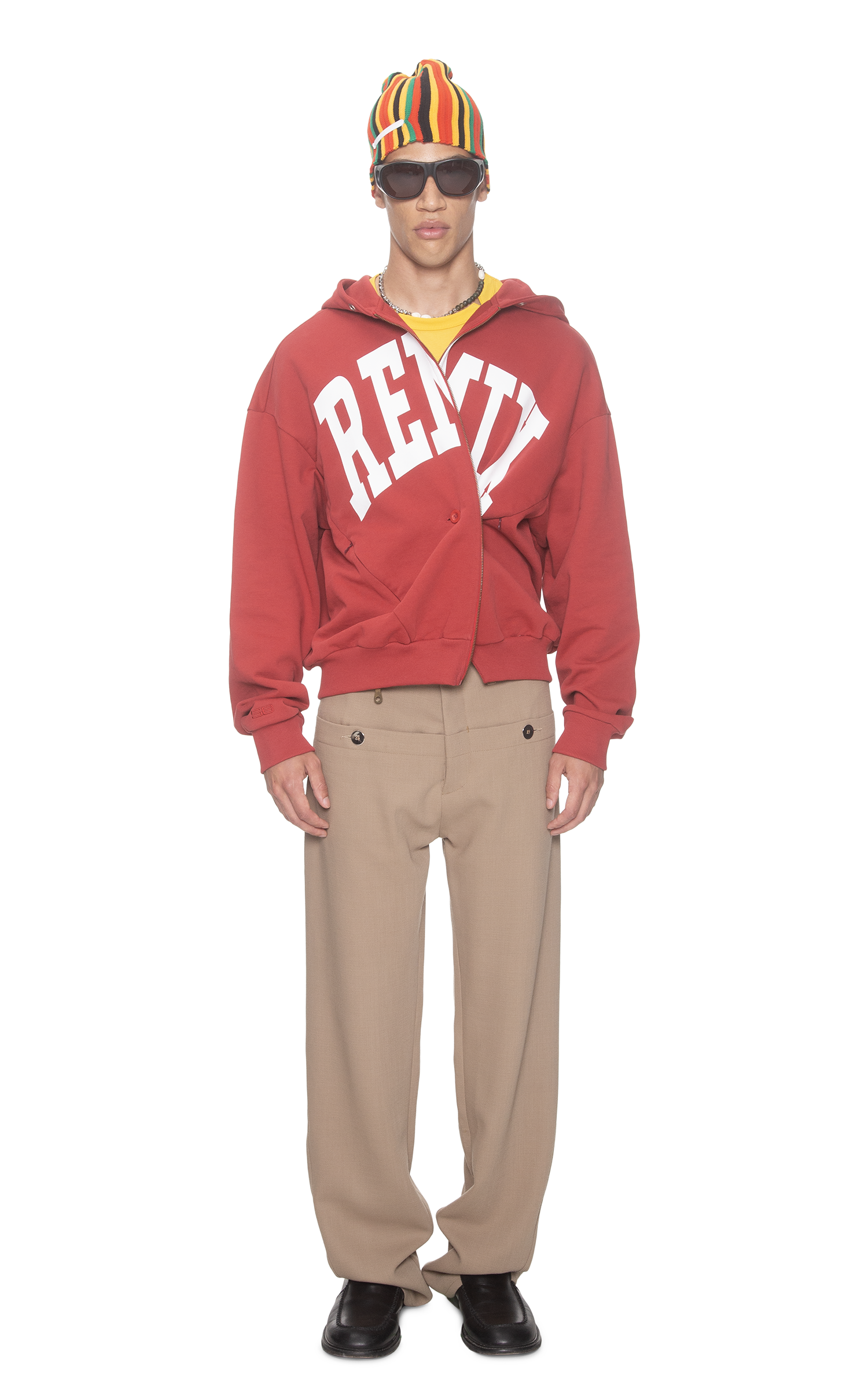 REMIX HOODIE IN BURGUNDY