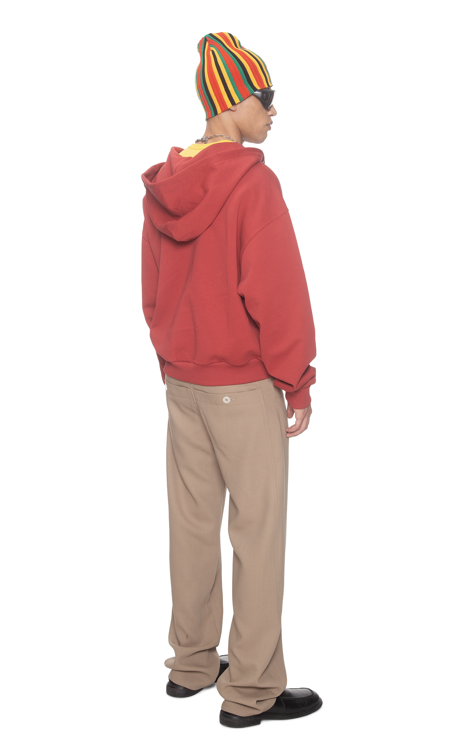 REMIX HOODIE IN BURGUNDY