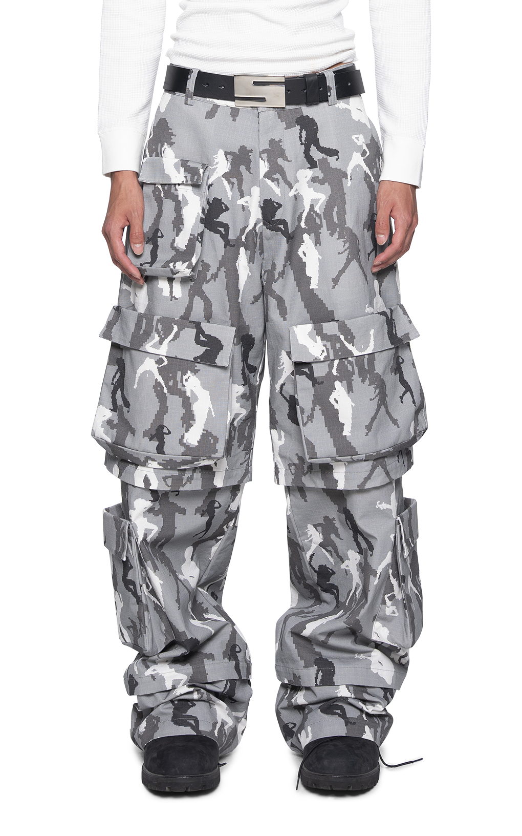 GRAY CAMO CARGO PANT