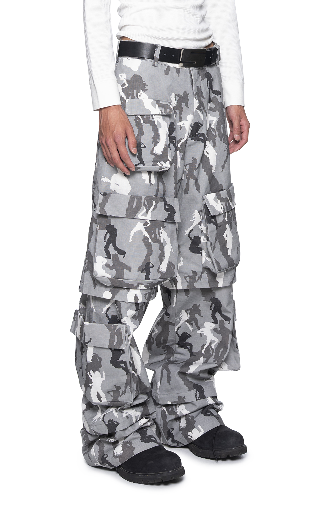 GRAY CAMO CARGO PANT