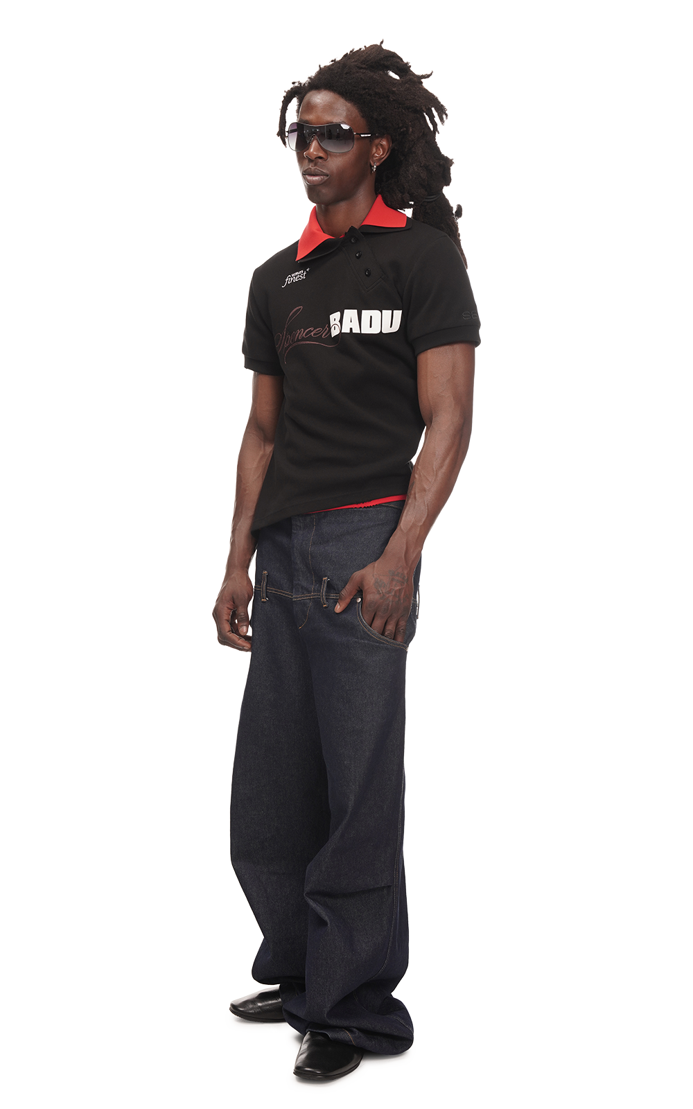 TWISTED GOLF POLO IN BLACK