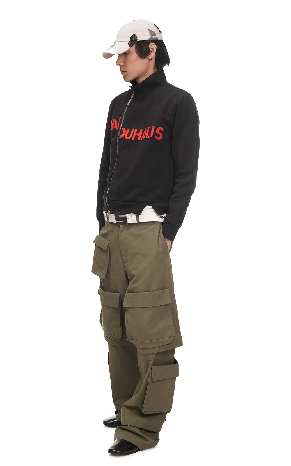 SHRUNKEN TRACK JACKET IN BLACK