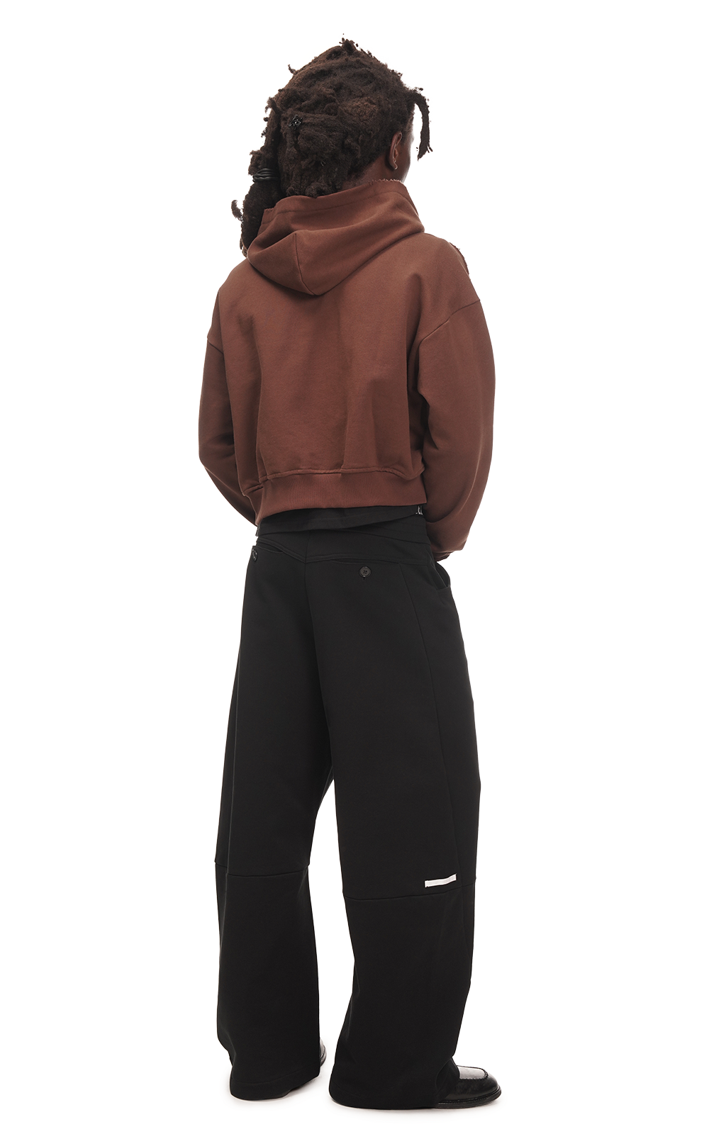 APPLIQUE BADU STAR HOODIE IN BROWN