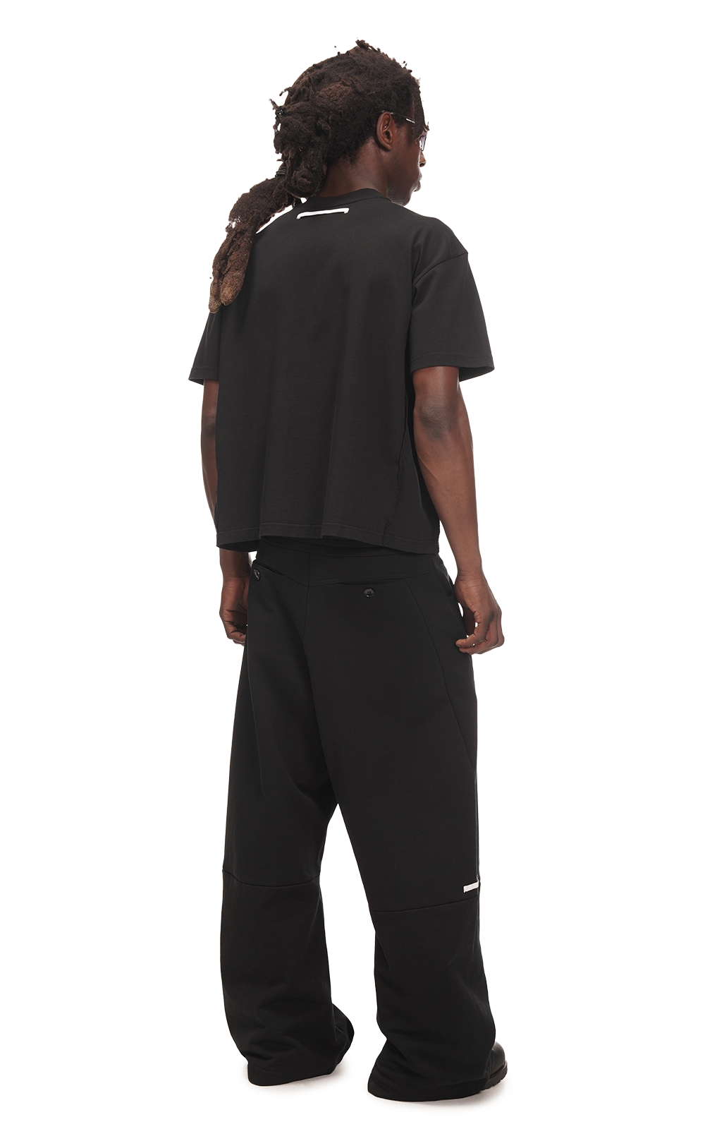 WIDE LOUNGE PANTS IN BLACK
