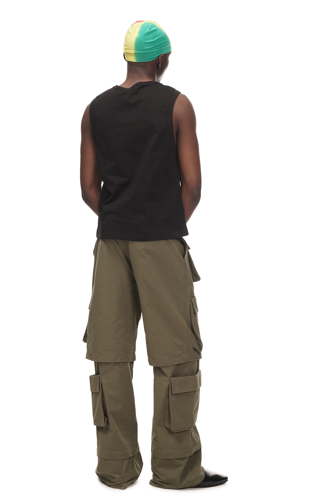 LASER CUT TANK TOP IN BLACK