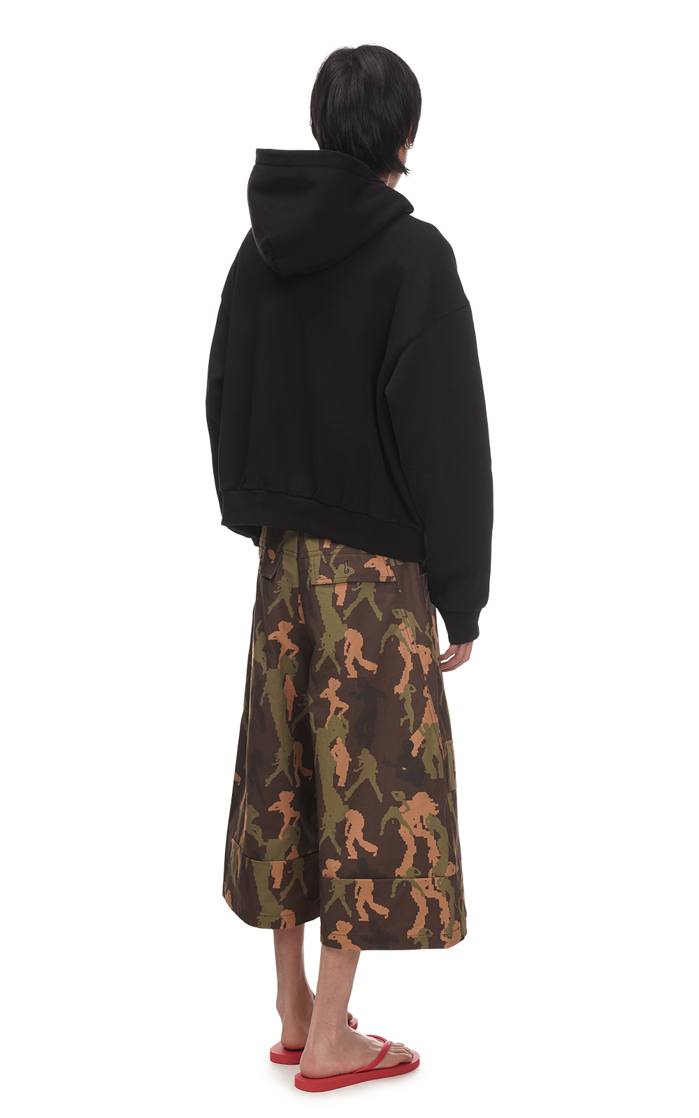 EMBROIDERED YOUNIFORM HOODIE IN BLACK