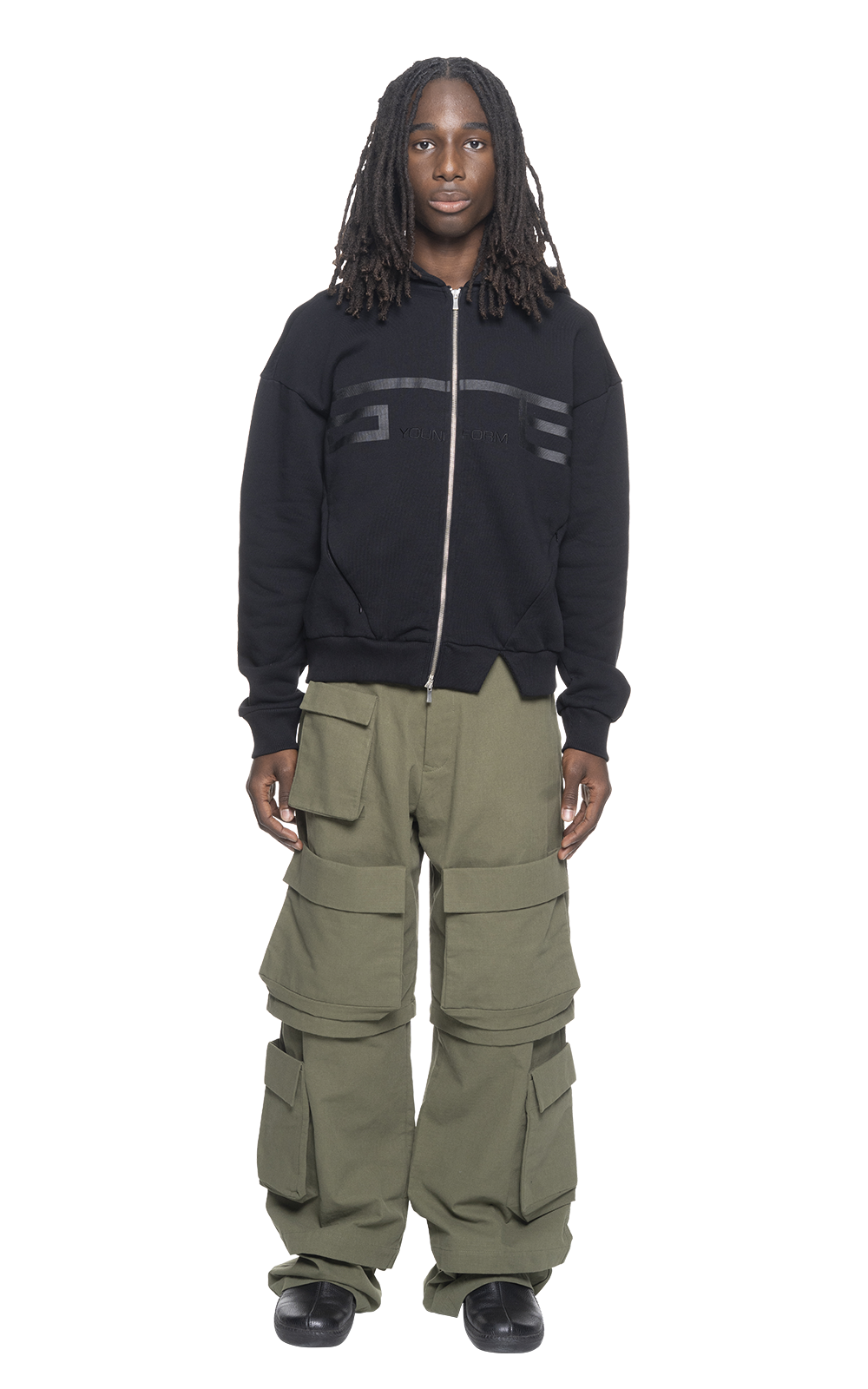 BLACK YOUNIFORM HOODIE