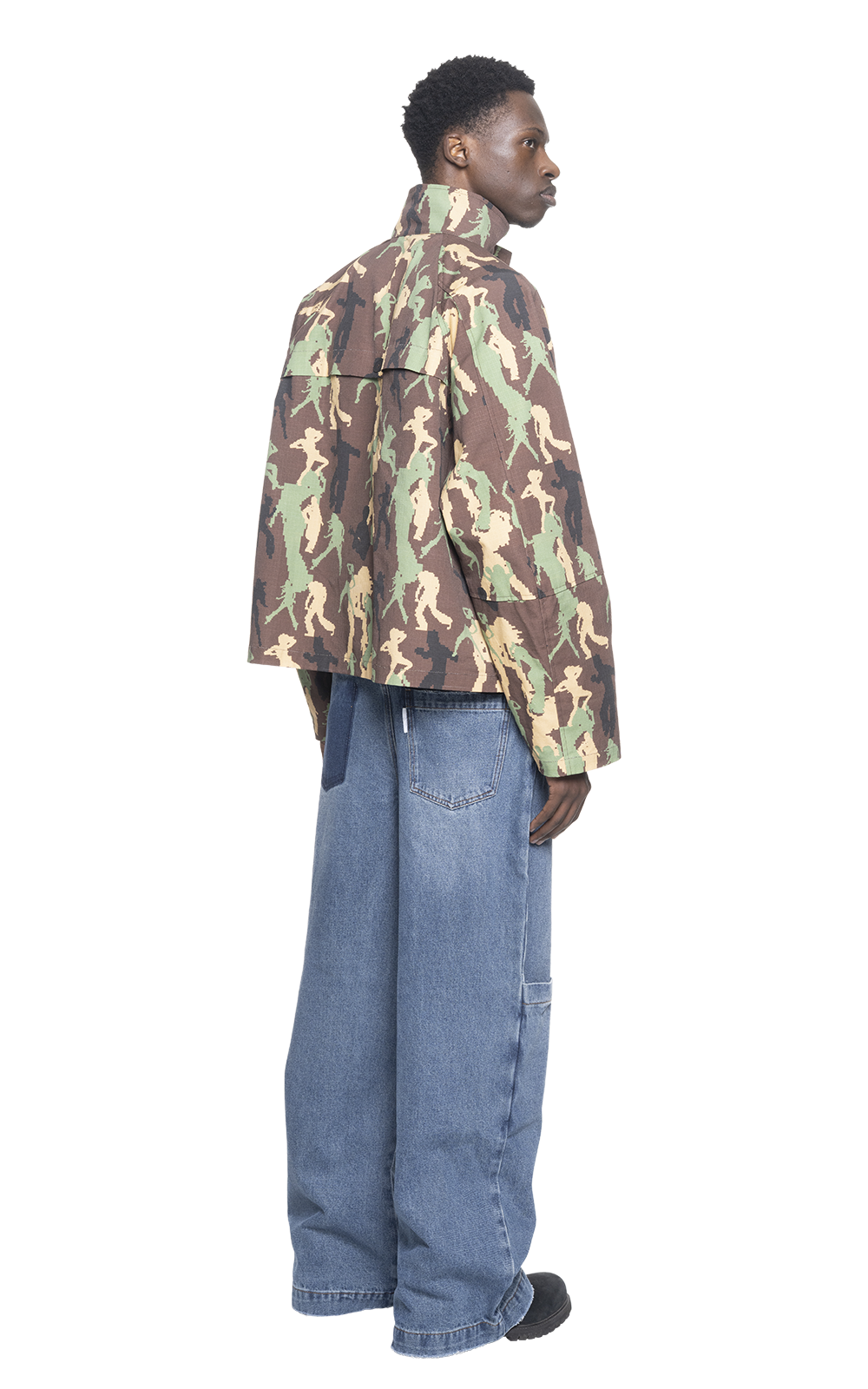 BROWN CAMO CARGO JACKET