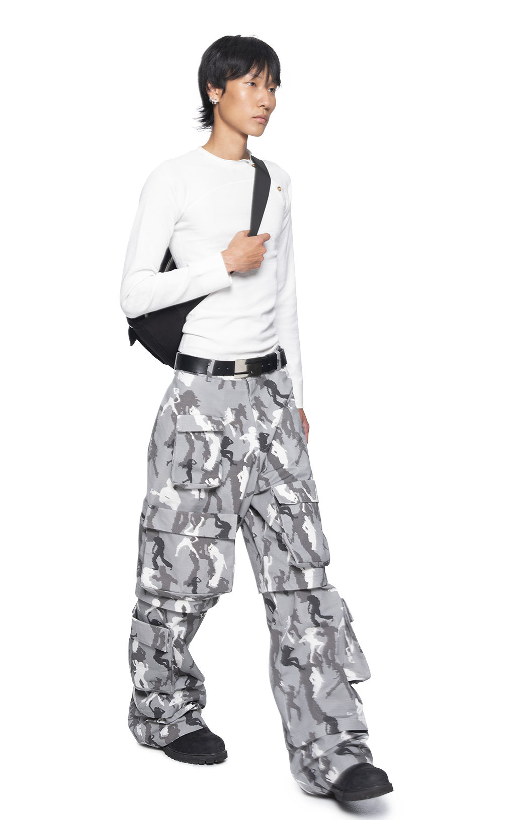 WHITE TWISTED HENLEY