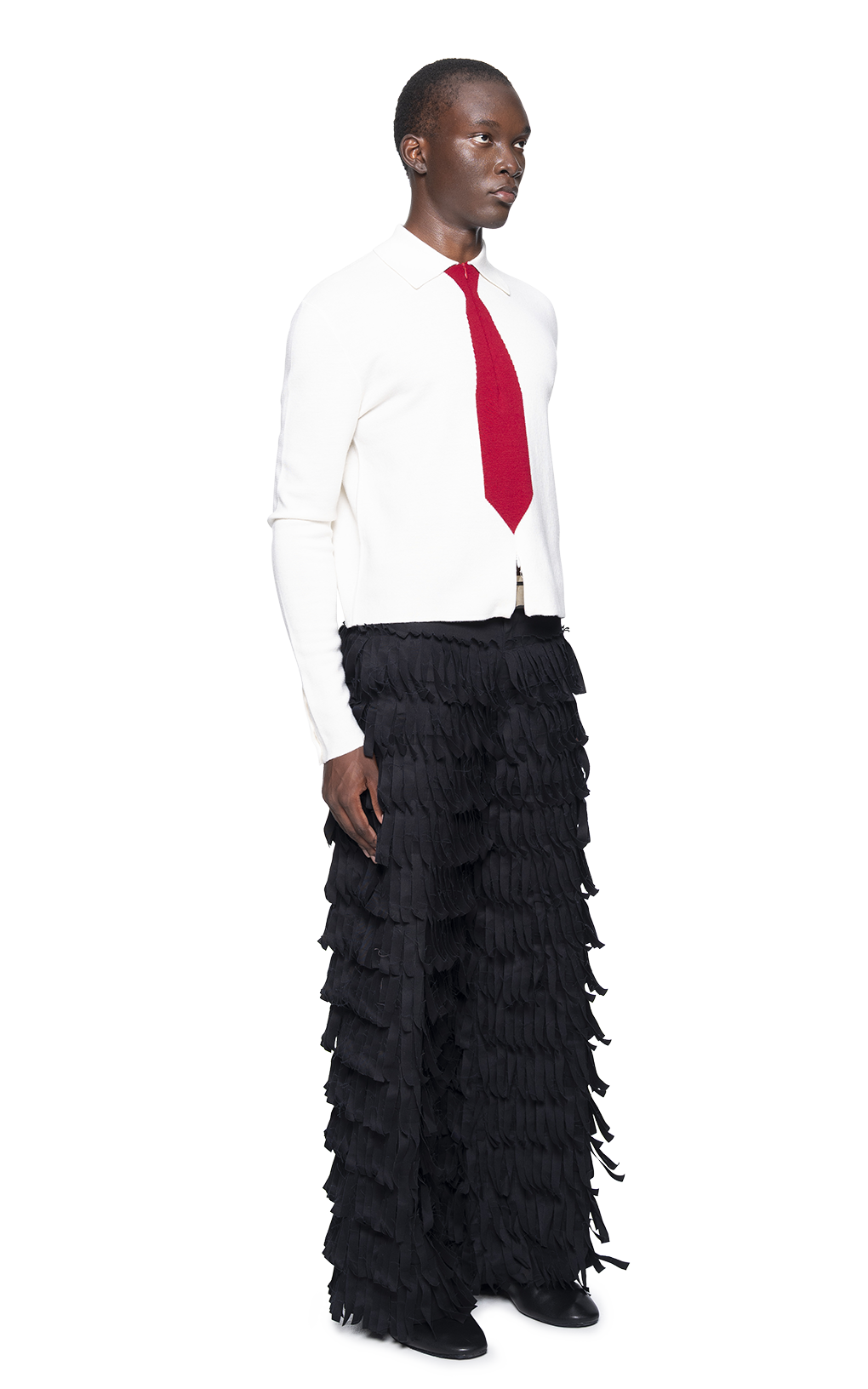 BURGUNDY KNIT TIE POLO