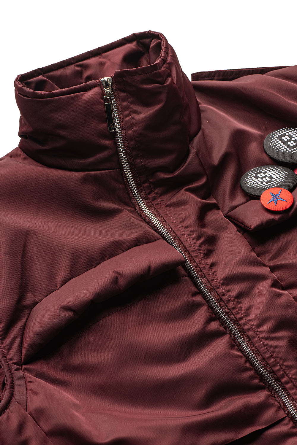NYLON VEST IN BURGUNDY