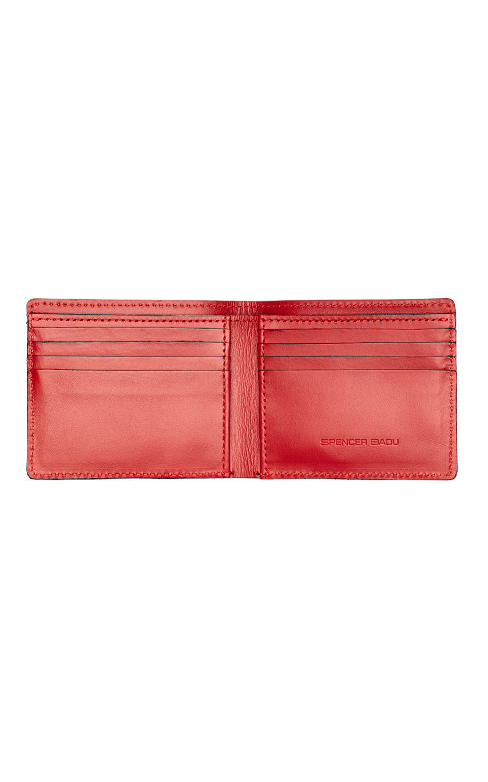 LEATHER PERFORATED WALLET IN BLACK