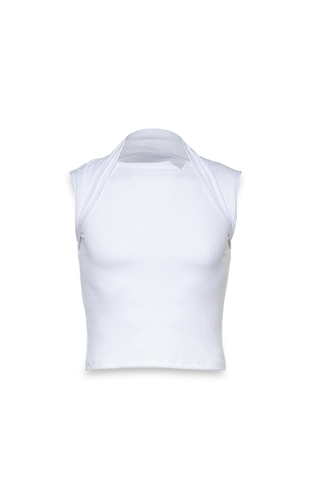 WHITE PULLED BACK TANK